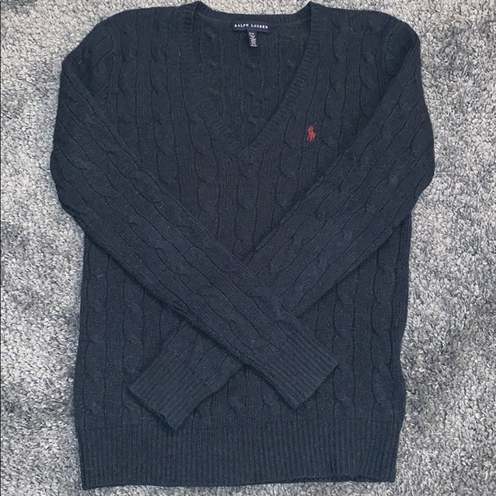 Forest green Ralph Lauren v neck sweater